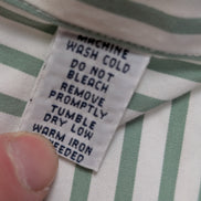 Chemise Ralph Lauren verte à rayures avec poche sans logo taille L #2503