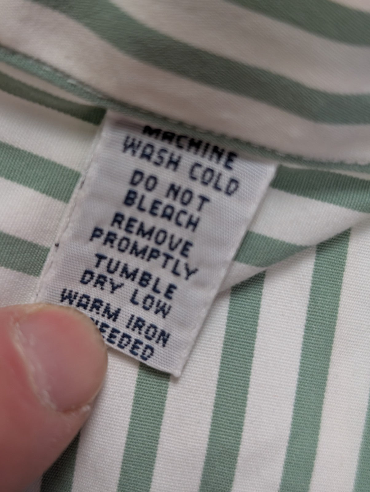 Chemise Ralph Lauren verte à rayures avec poche sans logo taille L #2503
