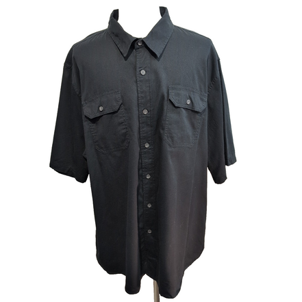 Chemise Wrangler Manches Courtes Noire à Poches Stretch Taille 3XLTG