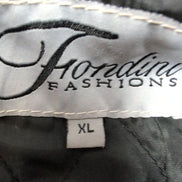 Blouson Cuir XL Patchwork Noir Fondini Fashions Bomber Veste Vintage 90s |56c