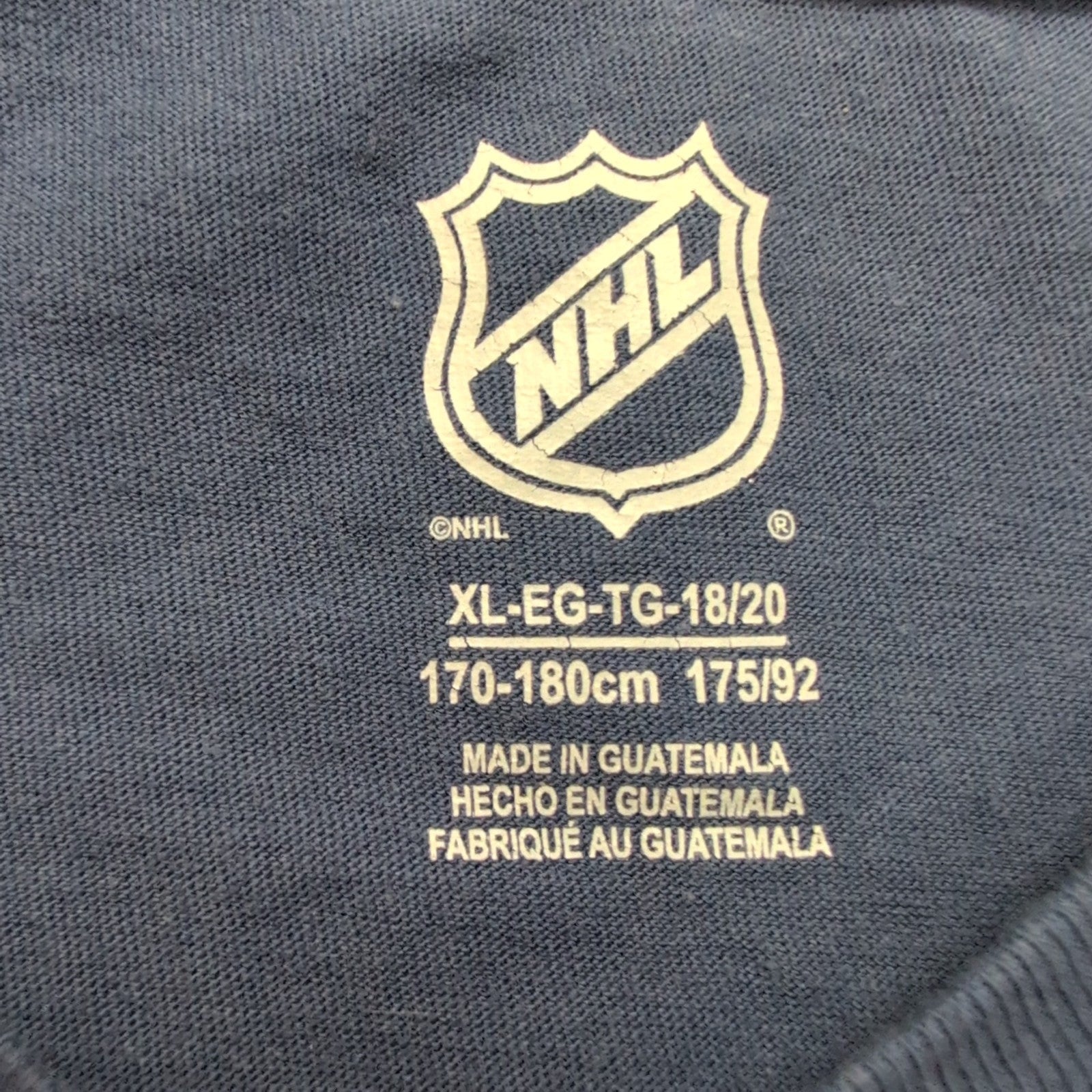 T-shirt NHL Toronto Maple Leafs Homme Bleu M 100% Coton Logo Graphique