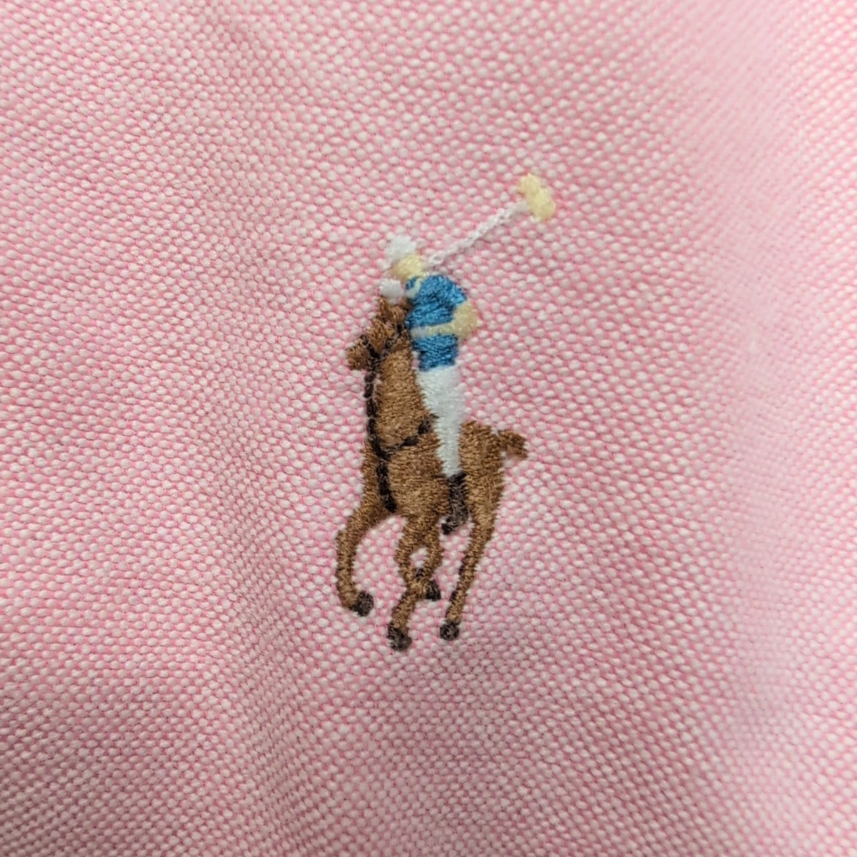 Chemise Ralph Lauren Yarmouth XL Rose Oxford Shirt Button Down Logo Marron