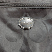 Sac Coach bandoulière en toile jacquard Signature noire