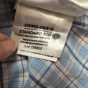 Chemise Arrow USA 1851 Regular Fit bleu rouge carreaux stretch 1 poche 2XL (3XL)