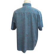 Chemise L.L. BEAN Homme XL Verte à Motifs Géométriques Manches Courtes Poche