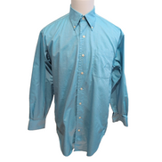 Chemise Nautica Wrinkle Free Vintage Oxford M/L Turquoise Unie manches longues