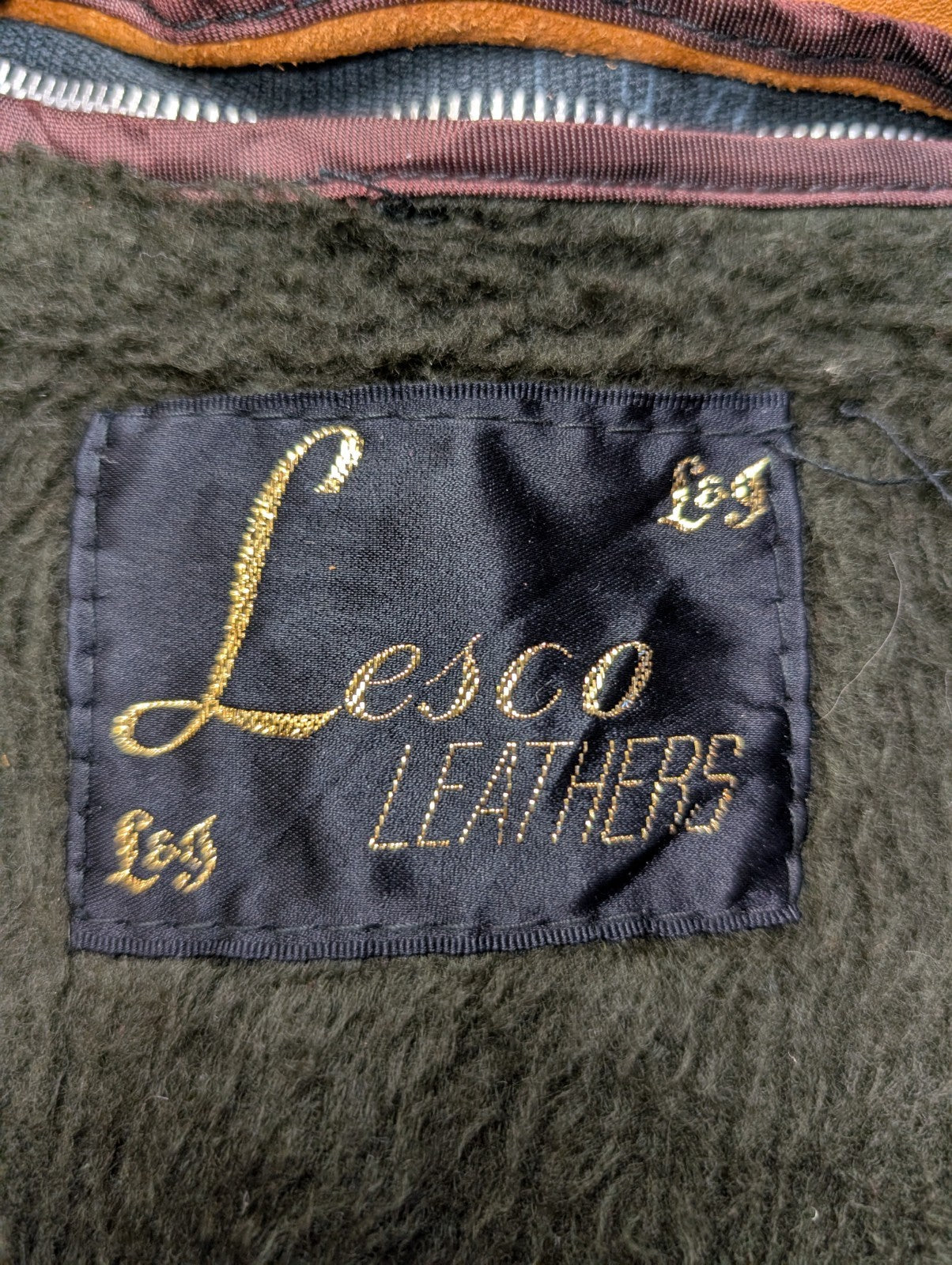 Veste Lesco Leathers café racer cuir épais marron clair taille 40 (M) #3c