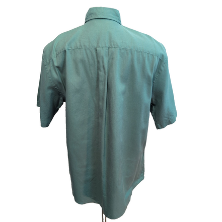 Chemise DOCKERS Homme L Verte Unie Manche Courte Poche