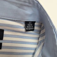 Chemise Nautica Classic Fit XL Rayures Bleu Blanc Poche Coton