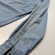 Chemise Harley Davidson XL Jean Bleu 100% Coton Brodée 2 Poches Logo