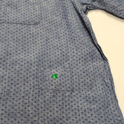 Chemise Brooks Brothers XL 100% Lin Bleu Motifs Manches courtes Poche