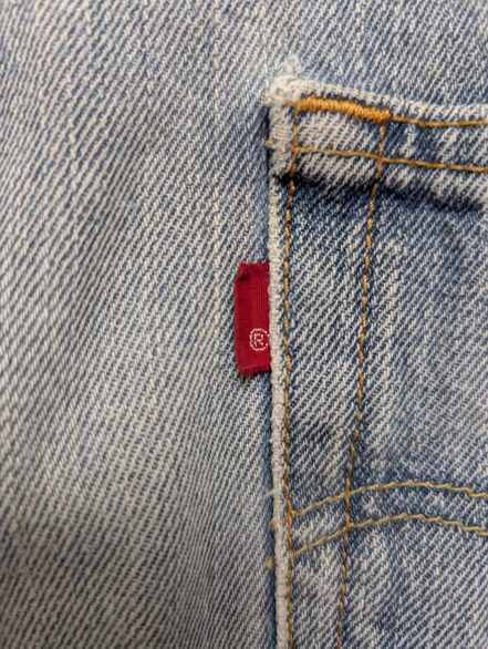 Jean Levi's 550 Relaxed Fit Homme W30 L32 Bleu Clair Vintage Original Denim