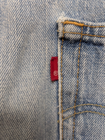 Jean Levi's 550 Relaxed Fit Homme W30 L32 Bleu Clair Vintage Original Denim