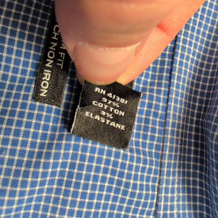 Chemise Lauren Ralph Lauren Bleue À Petits Carreaux Slim Fit Taille L XL