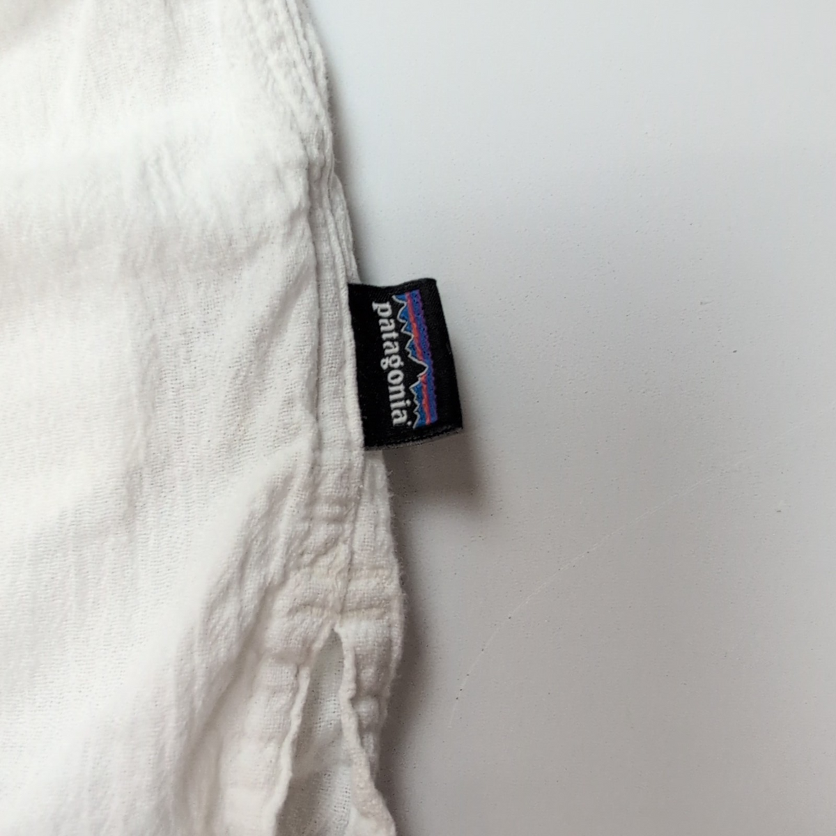 Chemise Patagonia M Blanc Coton Organique Texturé Manches Courtes