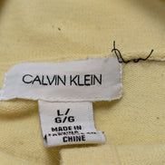 Pull Calvin Klein Jaune Col Roulé à Cordon & Poches - Taille L/XL
