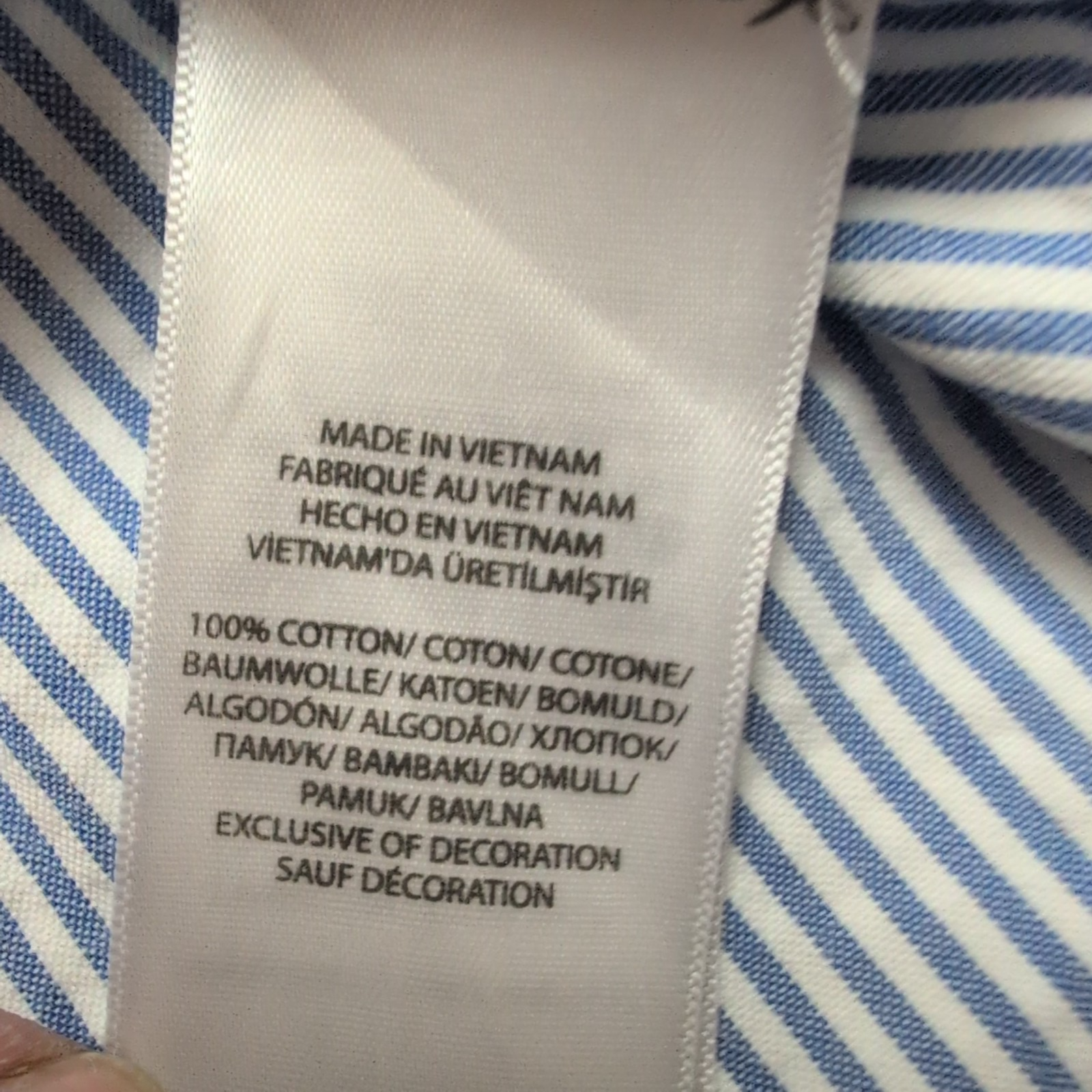 Chemise Ralph Lauren S Bleue Rayures Logo Bleu Manches Courtes