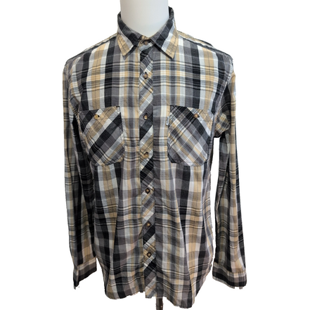 Chemise Levi's Vintage Carreaux Jaune / Noir Taille M manches longues