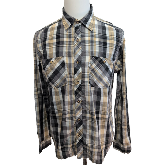Chemise Levi's Vintage Carreaux Jaune / Noir Taille M manches longues