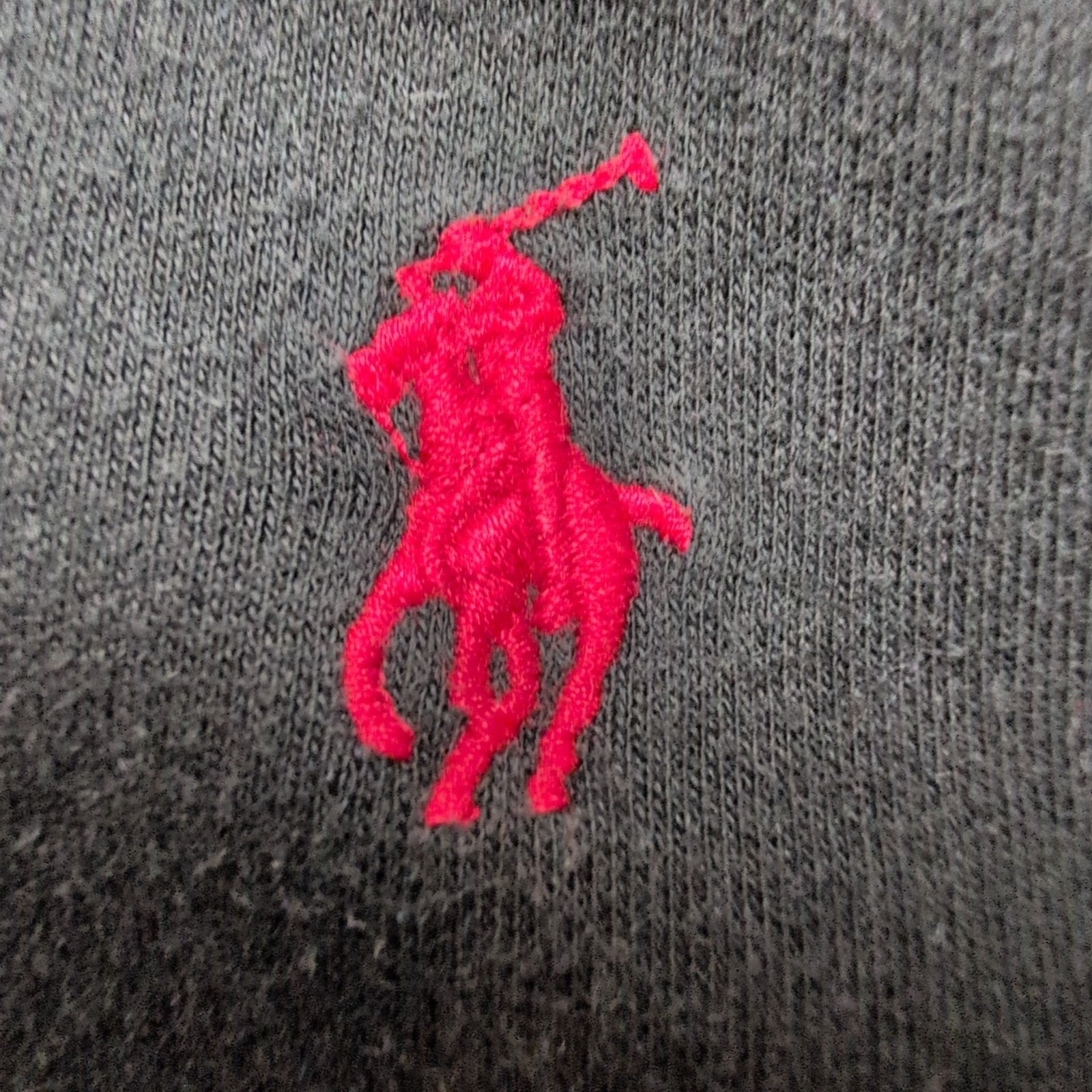 Polo Ralph Lauren Homme L Noir Logo Rouge Polo Manches Courtes Classic Fit