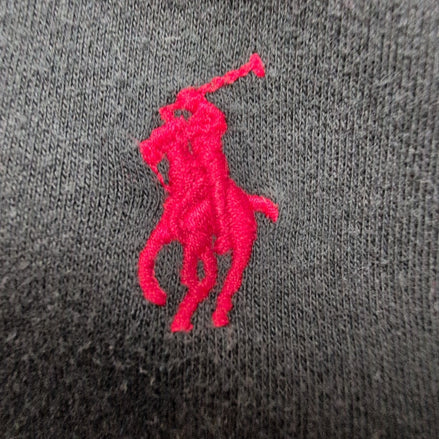 Polo Ralph Lauren Homme L Noir Logo Rouge Polo Manches Courtes Classic Fit