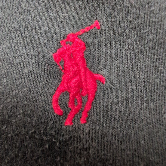 Polo Ralph Lauren Homme L Noir Logo Rouge Polo Manches Courtes Classic Fit