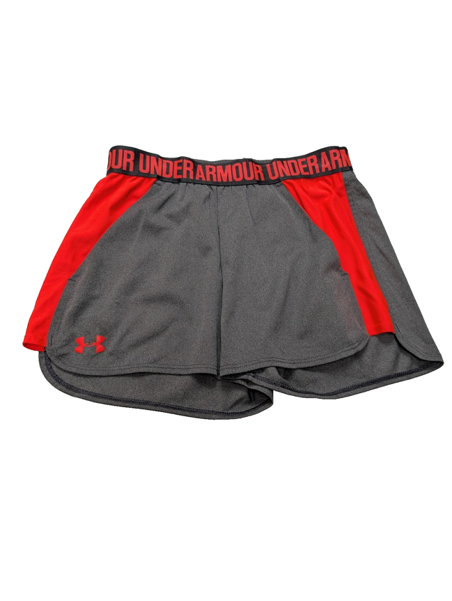 Short Under Armour HeatGear Gris & Orange Fluo - Femme Taille S