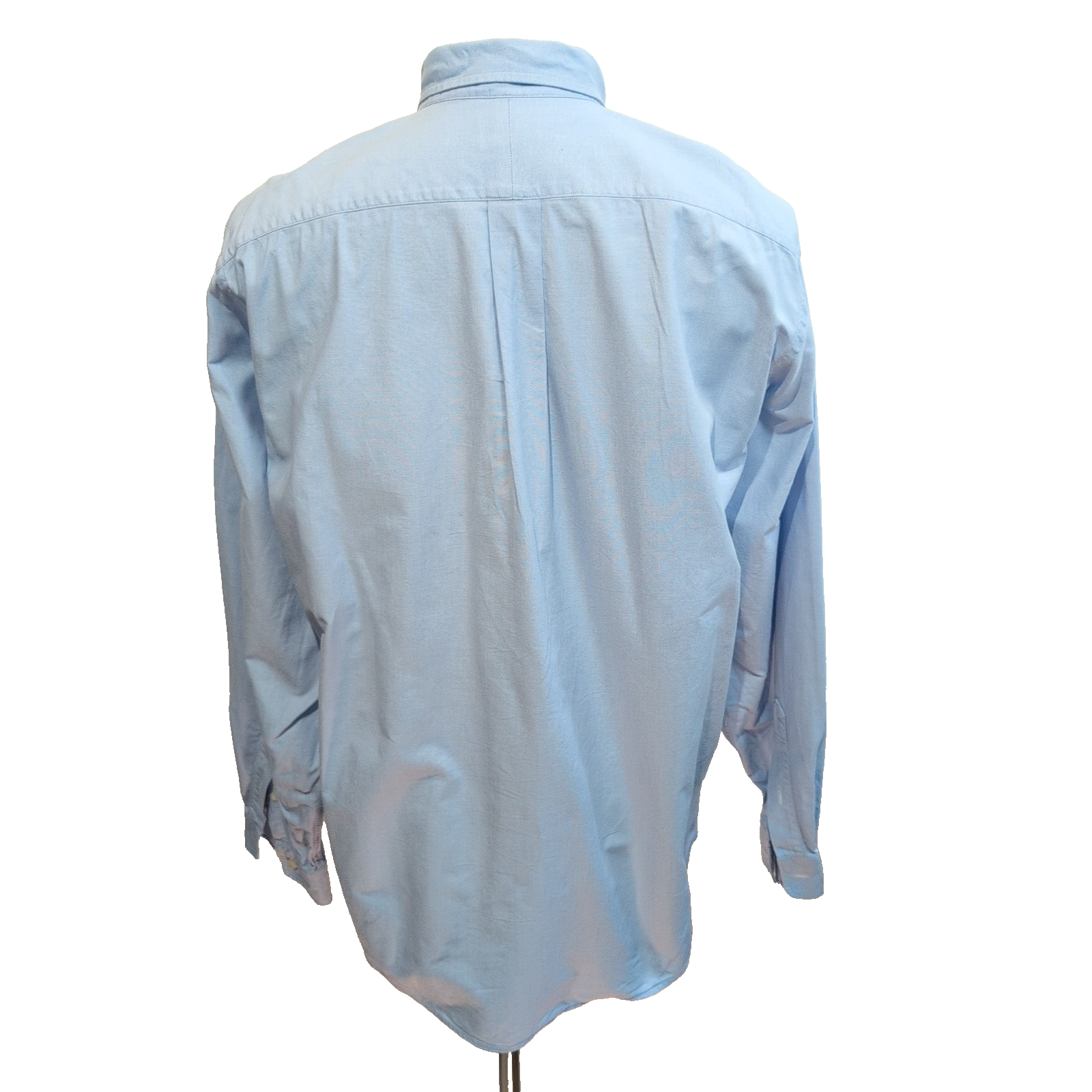 Chemise L.L.Bean Bleu Clair Coton Manches Longues 1 Poche Taille L