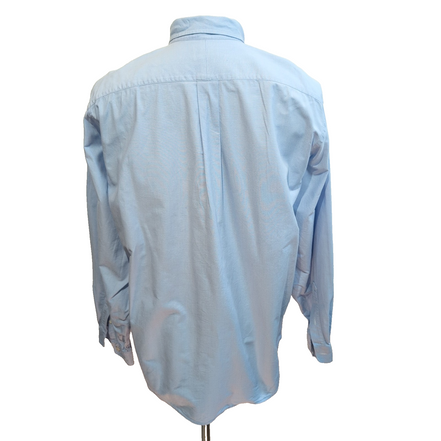 Chemise L.L.Bean Bleu Clair Coton Manches Longues 1 Poche Taille L