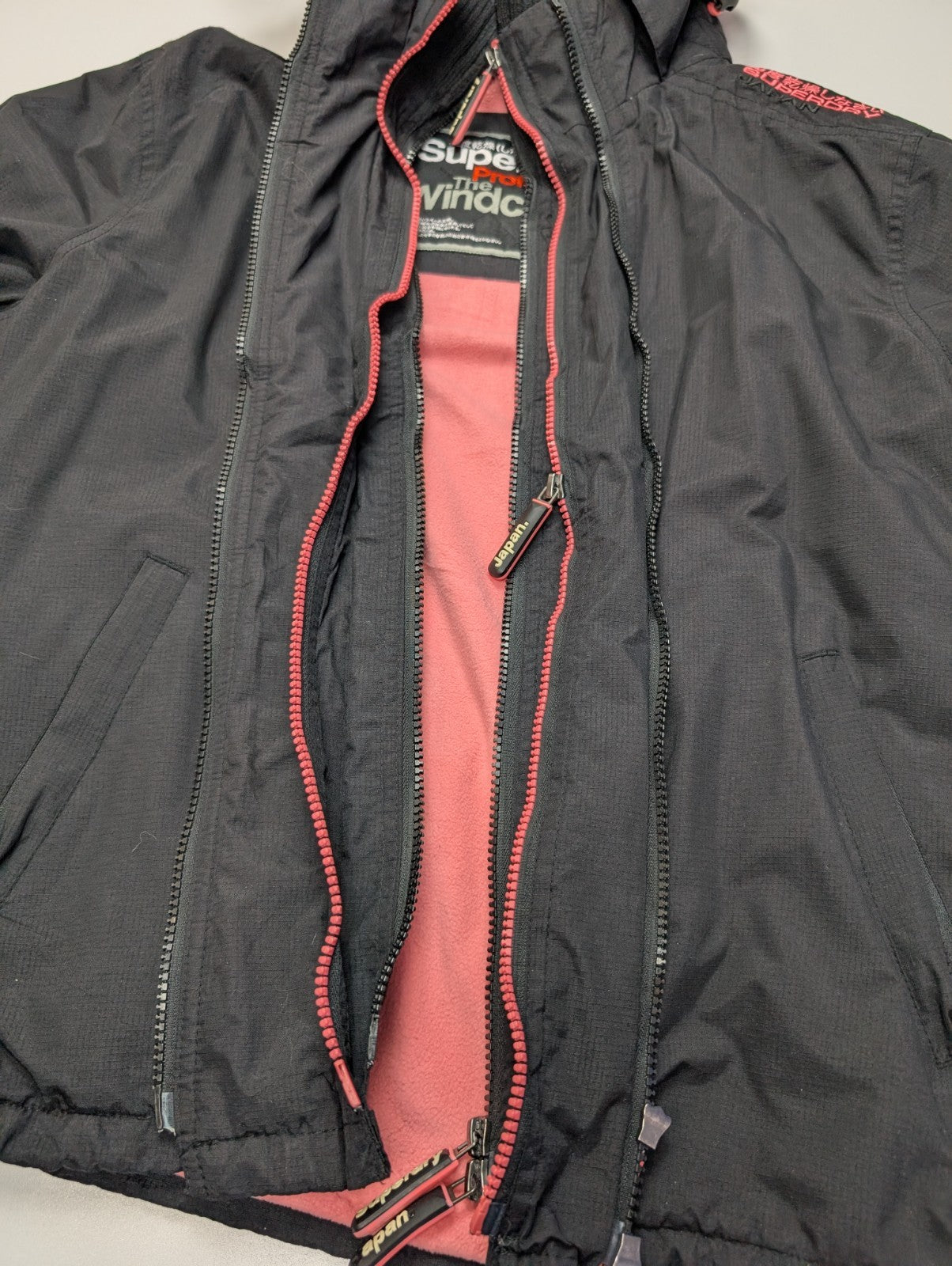 Blouson veste zippée à capuche Superdry femme Artic noire taille XL 14b