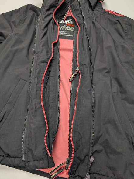 Blouson veste zippée à capuche Superdry femme Artic noire taille XL 14b