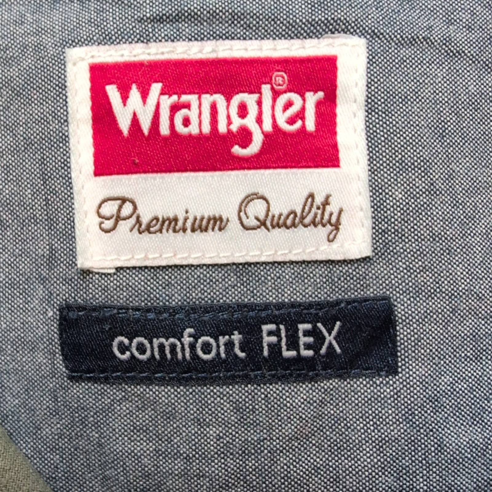 Chemise Wrangler Comfort Flex Stretch Vert Kaki avec Poches Taille L