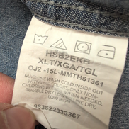 Chemise Wrangler Bleu Effet Jean Manches Courtes 2 Poches Rabat Taille XL