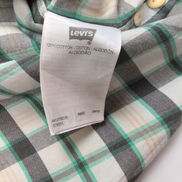 Chemise Levi's Vintage Carreaux Gris / Blanc / Vert Taille S manches longues