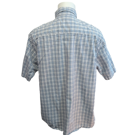 Chemise Wrangler Manche Courte Bleue et Blanche Carreaux Taille L Une Poche