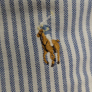 Chemise Ralph Lauren  Femme Custom Fit T. S Rayures Bleues Manches Longues