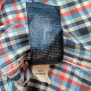Chemise Tommy Hilfiger Carreaux Bleu Blanc Rouge Manches Longues - Taille XL