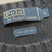 ➜ Pull POLO Ralph Lauren Maille Dense Bleu Marine Col Rond - Taille L
