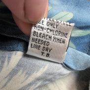 Chemise Hawaïenne Pierre Cardin XL Rayonne Made in Korea Bleu Tropical