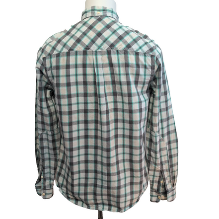 Chemise Levi's Vintage Carreaux Gris / Blanc / Vert Taille S manches longues