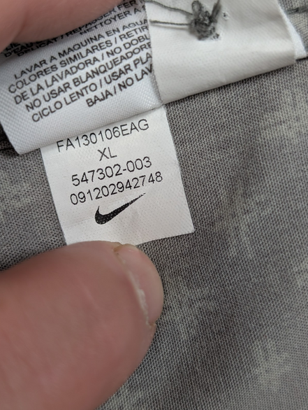 Chemise Nike kaki à motifs manches longues homme taille XL