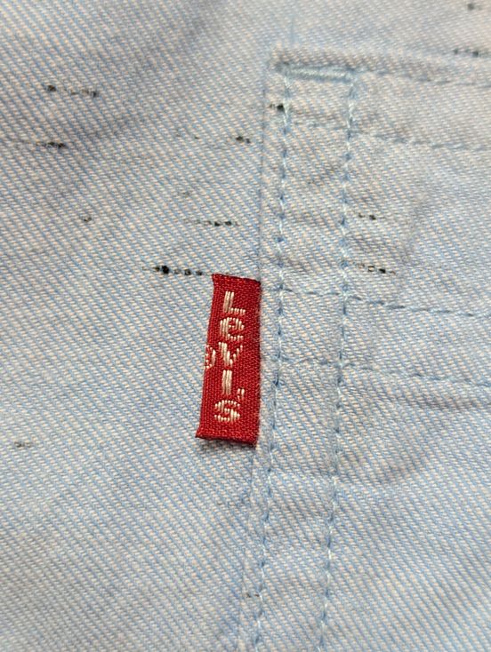 CHEMISE LEVI'S Coton Bleu Ciel XXL Homme Motif 2 Poches Manches Roulables