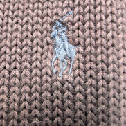 Pull Polo Ralph Lauren col rond bordeaux foncé tirant sur le marron taille L