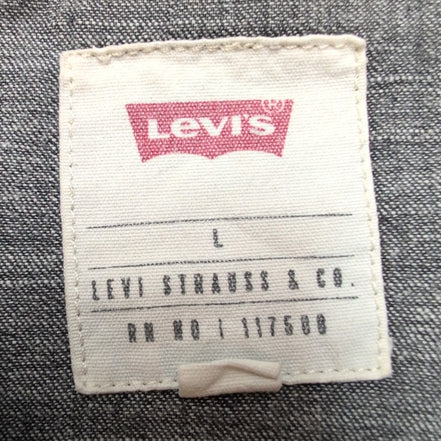 Chemise en jean Levi's noir gris foncé style western patiné Taille L