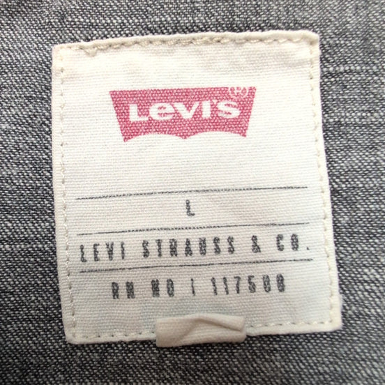 Chemise en jean Levi's noir gris foncé style western patiné Taille L