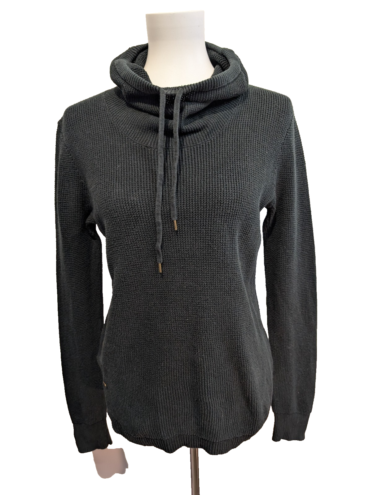 Pull Ralph Lauren (Lauren) Femme L Col Roulé Large Cordon Noir Plaque Logo 🏷️
