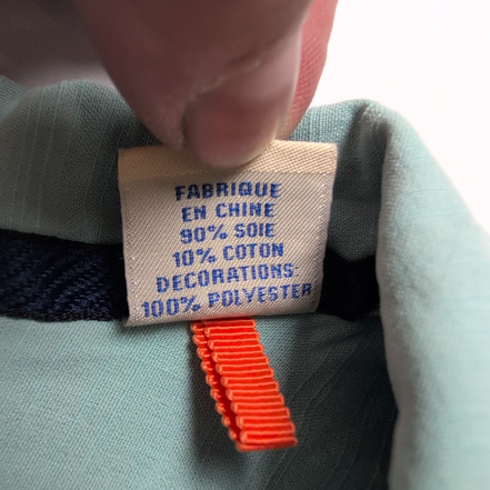 Chemise Hawaïenne Tommy Bahama LG 90% Soie Vert Pâle Boutons Bois