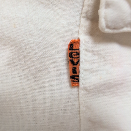 Chemise Levi's Western S Made in Canada Blanc Cassé 100% Coton RARE