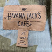 Chemise Hawaïenne Havana Jack's Café 100% Soie - Fleurs & Feuillage - XL