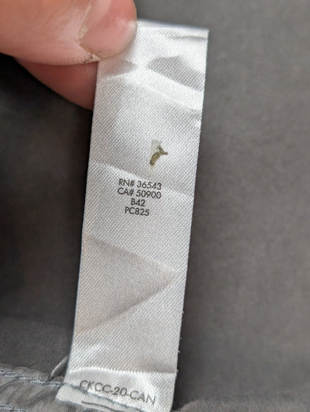 Chemise Calvin Klein gris foncé effet patiné taille S manches longues homme